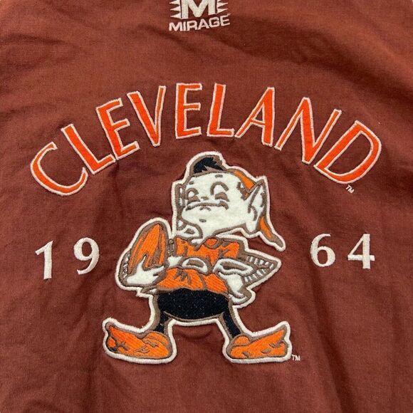 Vintage 90's Mirage Cleveland Browns Insulated Bomber Jacket Size Large - Picture 11 of 15
